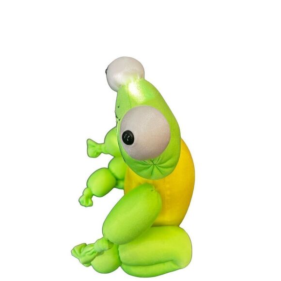 VTG Commonwealth Frog Green Stuffed Animal 10" Long Plush LIMITED - Picture 5 of 7